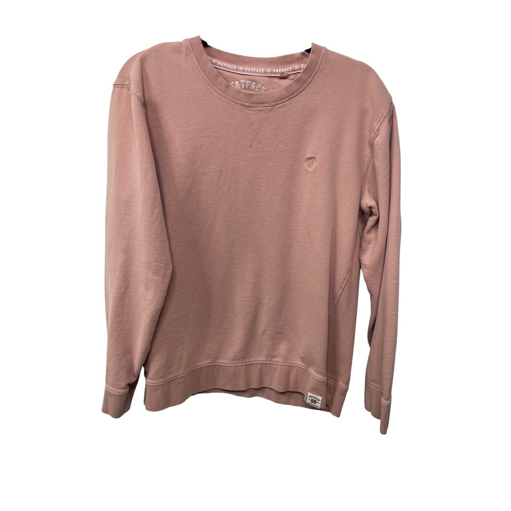 FatFace Crewneck‎ Sweatshirt Dusty Rose Pink Cotton Pullover Embroidered Logo M